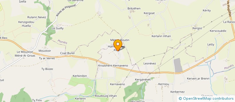 localisation de l'entreprise MONSIEUR PASCAL GUEGUENIAT  PLUGUFFAN