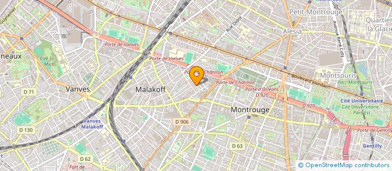 localisation de l'entreprise MONSIEUR PASCAL GUERIN à MALAKOFF