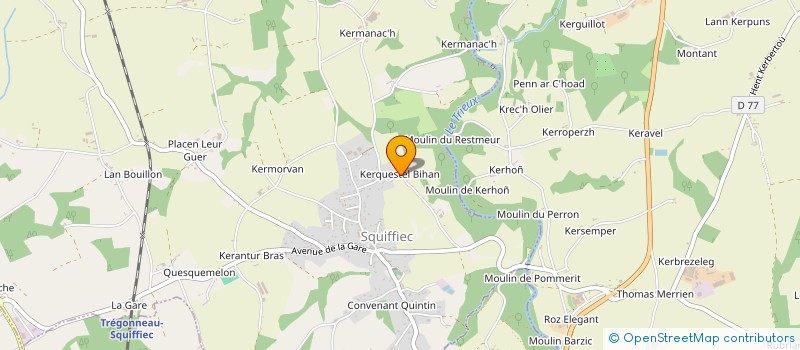 localisation de l'entreprise MONSIEUR PASCAL GUIBLIN  SQUIFFIEC