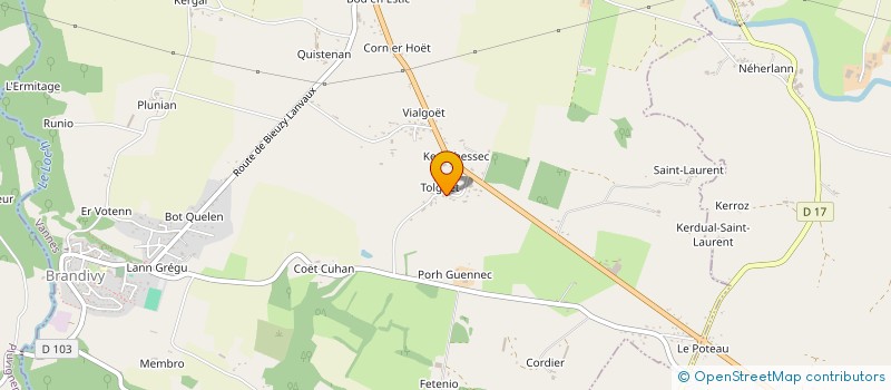 localisation de l'entreprise MONSIEUR PASCAL GUIHO  BRANDIVY