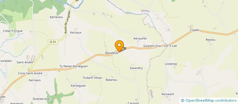 localisation de l'entreprise MONSIEUR PASCAL GUILLARD  ERGUE-GABERIC