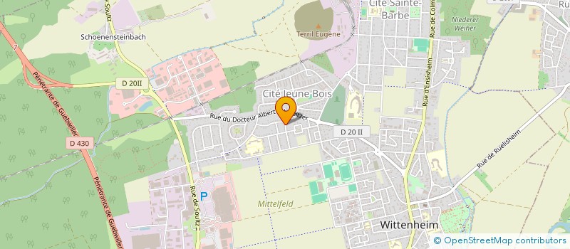 localisation de l'entreprise MONSIEUR PASCAL GUILLEMIN  WITTENHEIM