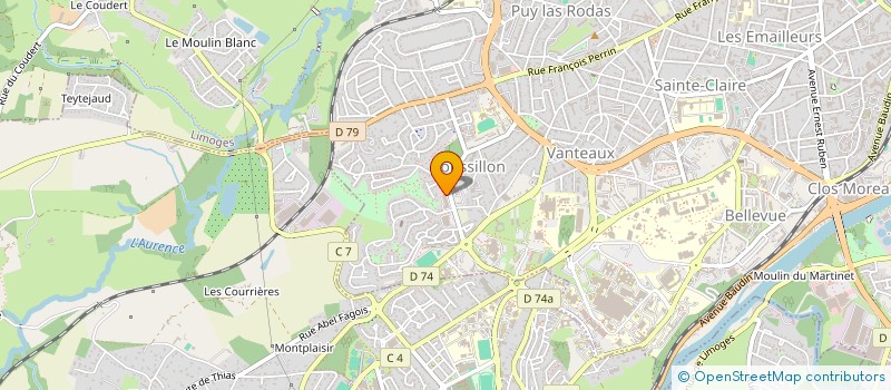 localisation de l'entreprise MONSIEUR PASCAL HEBRAS à LIMOGES
