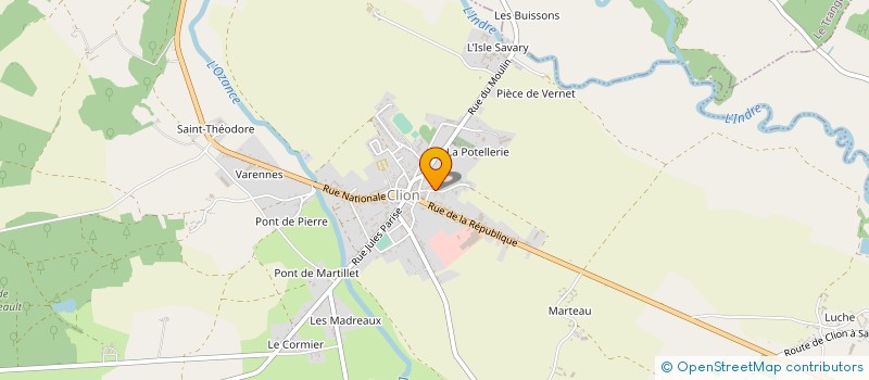 localisation de l'entreprise MONSIEUR PASCAL HILLAIRE à CLION