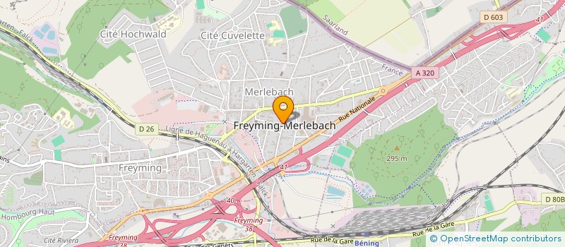 localisation de l'entreprise MONSIEUR PASCAL HOFFMANN  FREYMING-MERLEBACH