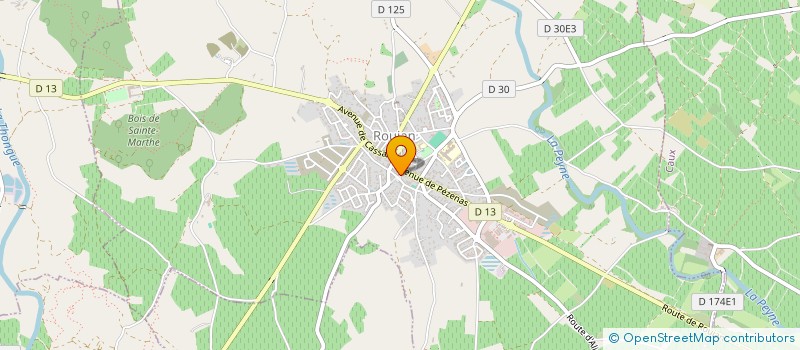 localisation de l'entreprise MONSIEUR PASCAL HUBEAU  ROUJAN