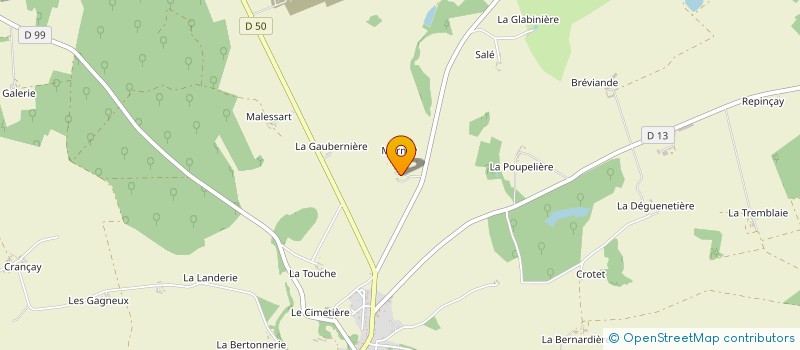 localisation de l'entreprise MONSIEUR PASCAL JACQUET à LA CELLE-GUENAND