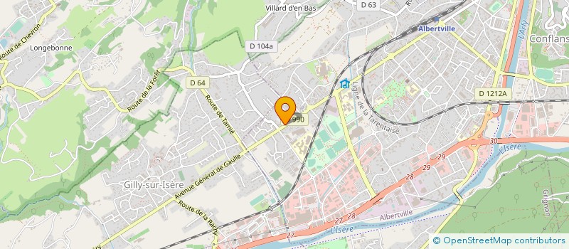 localisation de l'entreprise MONSIEUR PASCAL JAFFLIN  ALBERTVILLE