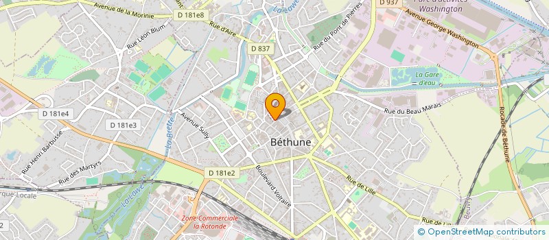 localisation de l'entreprise MONSIEUR PASCAL JAYET à BETHUNE
