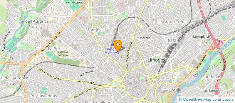 localisation de l'entreprise MONSIEUR PASCAL JEANNOUTOT à LIMOGES