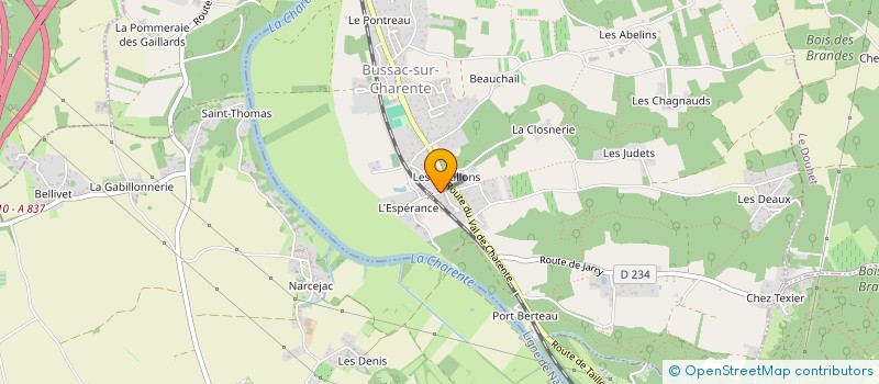 localisation de l'entreprise MONSIEUR PASCAL JOLY à BUSSAC-SUR-CHARENTE