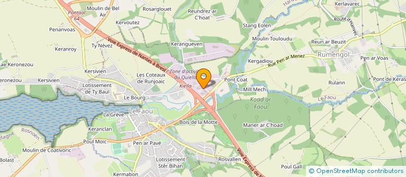 localisation de l'entreprise MONSIEUR PASCAL KERNAFFLEN  LE FAOU