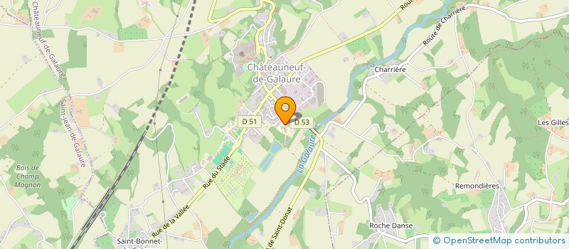 localisation de l'entreprise MONSIEUR PASCAL LABORIE  CHATEAUNEUF-DE-GALAURE