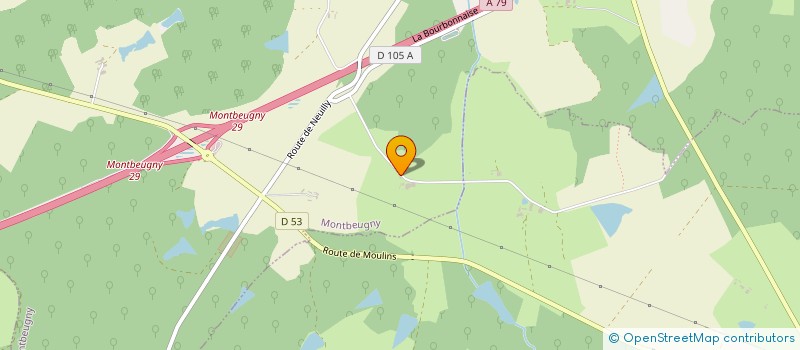 localisation de l'entreprise MONSIEUR PASCAL LAINE  MONTBEUGNY