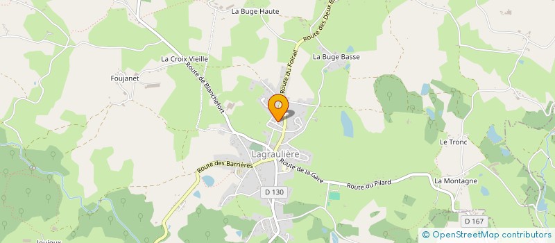 localisation de l'entreprise MONSIEUR PASCAL LAMICHE à LAGRAULIERE