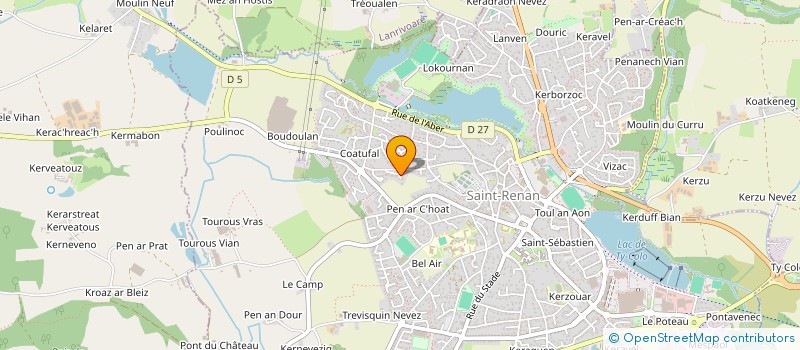 localisation de l'entreprise MONSIEUR PASCAL LANDURE à SAINT-RENAN