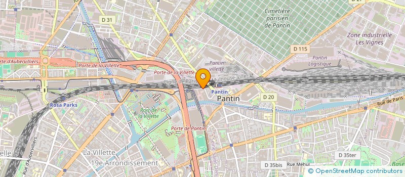 localisation de l'entreprise MONSIEUR PASCAL LARBIER à PANTIN