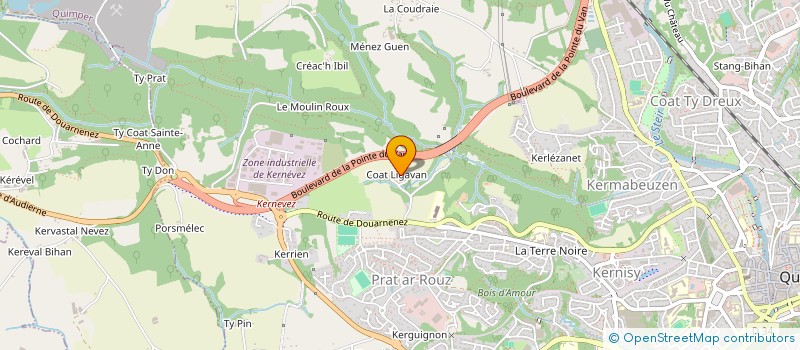 localisation de l'entreprise MONSIEUR PASCAL LE COEUR  QUIMPER