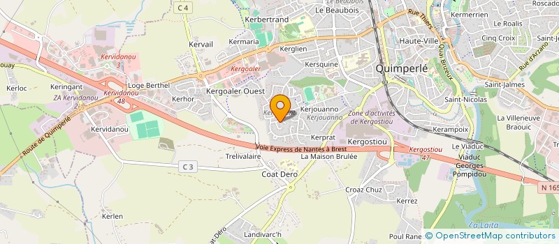 localisation de l'entreprise MONSIEUR PASCAL LE MESTRE  QUIMPERLE