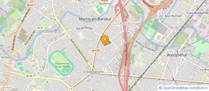 localisation de l'entreprise MONSIEUR PASCAL LE PALLEC à MARCQ-EN-BARŒUL
