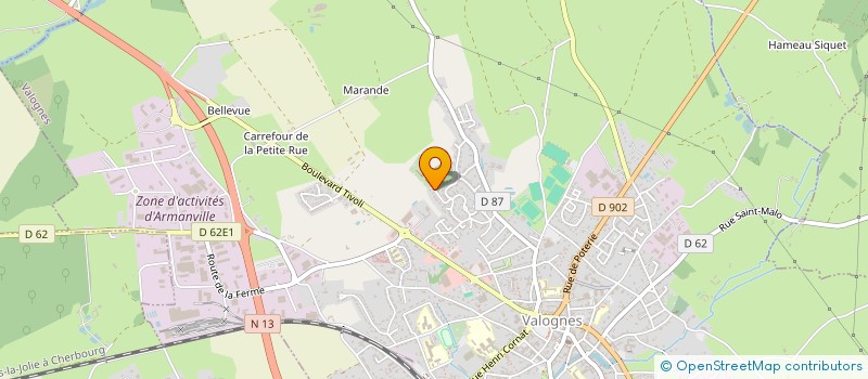 localisation de l'entreprise MONSIEUR PASCAL LEBAS  VALOGNES