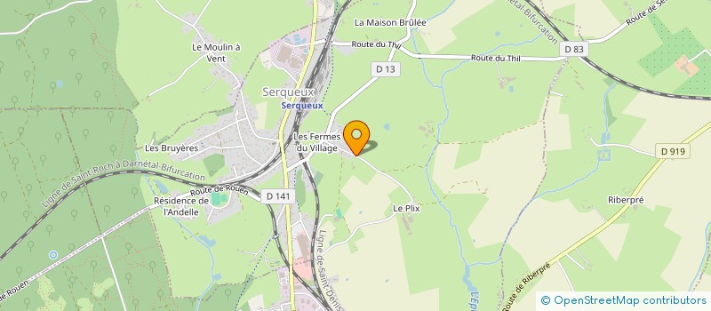 localisation de l'entreprise MONSIEUR PASCAL LEBON à SERQUEUX