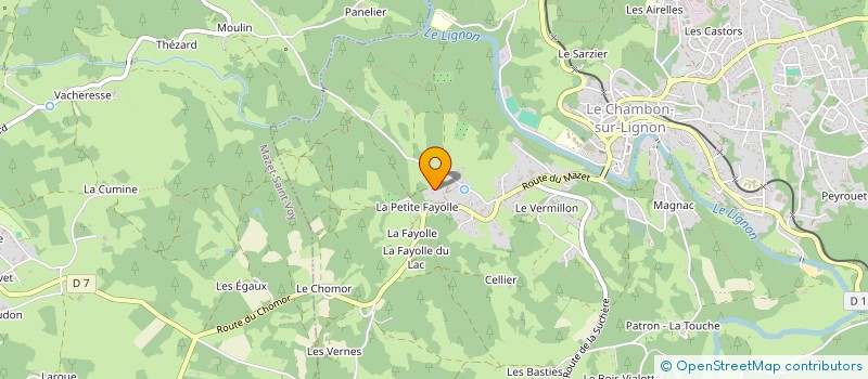 localisation de l'entreprise MONSIEUR PASCAL LEBRAT  LE CHAMBON-SUR-LIGNON