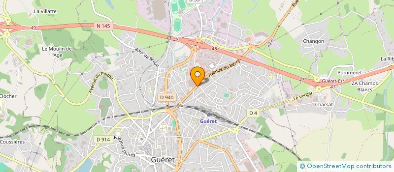 localisation de l'entreprise MONSIEUR PASCAL LEBRETON à GUERET