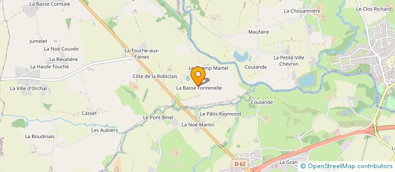 localisation de l'entreprise MONSIEUR PASCAL LEFEUVRE  TALENSAC