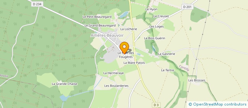 localisation de l'entreprise MONSIEUR PASCAL LEIFFER  AILLIERES-BEAUVOIR