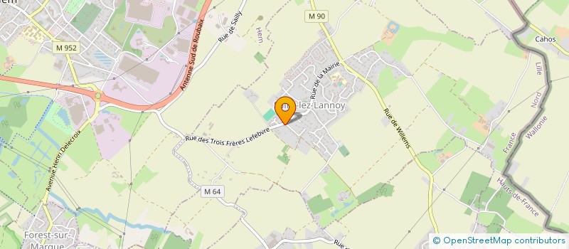 localisation de l'entreprise MONSIEUR PASCAL LEMAIRE  SAILLY-LEZ-LANNOY