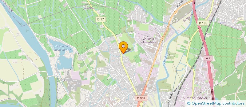 localisation de l'entreprise MONSIEUR PASCAL LENNE  SORGUES