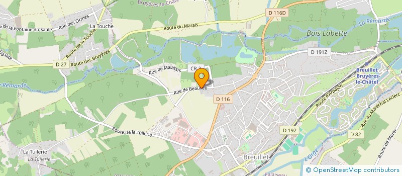 localisation de l'entreprise MONSIEUR PASCAL LEPERE  BREUILLET