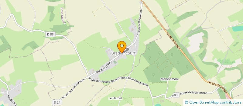 localisation de l'entreprise MONSIEUR PASCAL LERAY  BRADIANCOURT