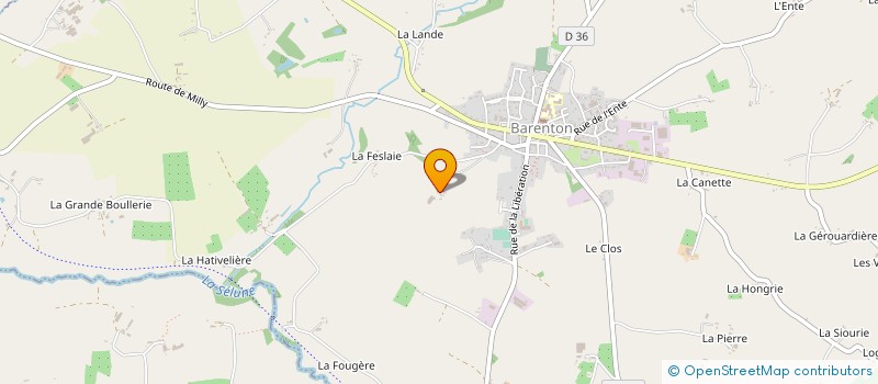 localisation de l'entreprise MONSIEUR PASCAL LEROUX à BARENTON