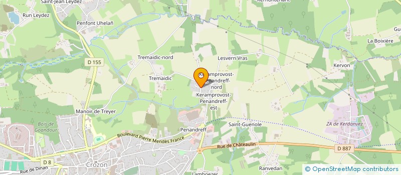 localisation de l'entreprise MONSIEUR PASCAL LEROUX  CROZON