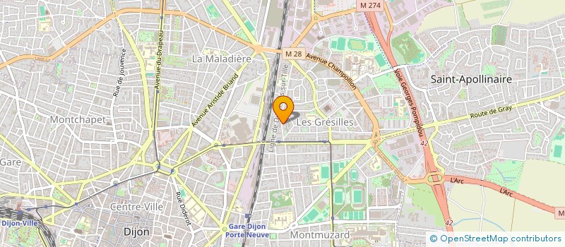 localisation de l'entreprise MONSIEUR PASCAL LESCENE à DIJON