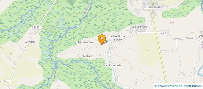 localisation de l'entreprise MONSIEUR PASCAL LEVEEL  TRIBEHOU