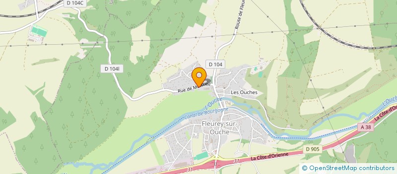 localisation de l'entreprise MONSIEUR PASCAL LIGNIER  FLEUREY-SUR-OUCHE