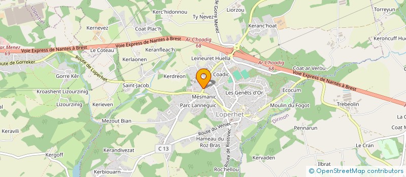 localisation de l'entreprise MONSIEUR PASCAL LOUVION  LOPERHET