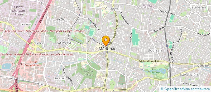 localisation de l'entreprise MONSIEUR PASCAL MANIERE  MERIGNAC