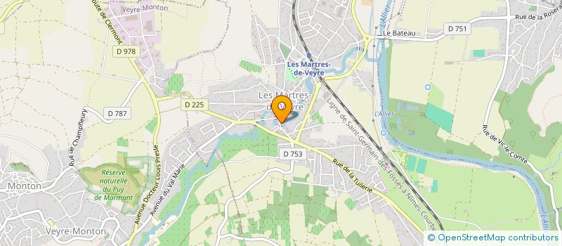 localisation de l'entreprise MONSIEUR PASCAL MANLHIOT  LES MARTRES-DE-VEYRE