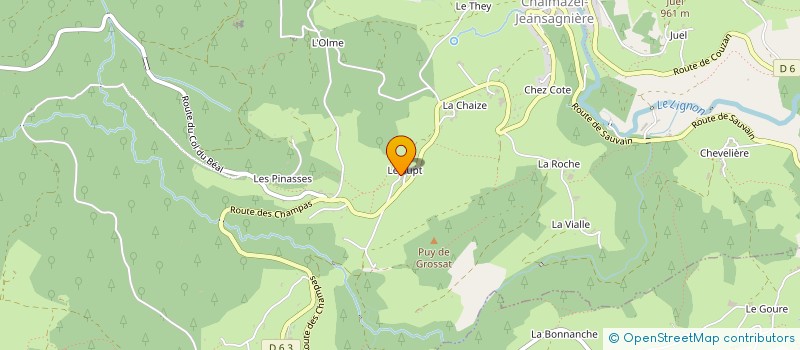 localisation de l'entreprise MONSIEUR PASCAL MARCHAND à CHALMAZEL-JEANSAGNIERE