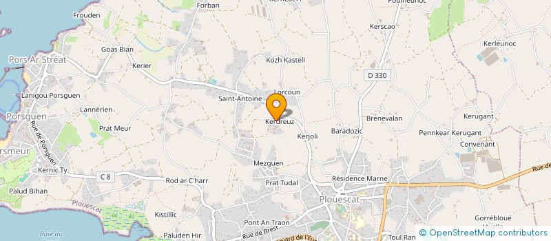 localisation de l'entreprise MONSIEUR PASCAL MAREL  PLOUESCAT