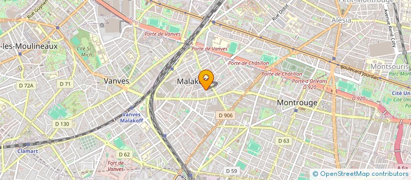 localisation de l'entreprise MONSIEUR PASCAL MARION à MALAKOFF