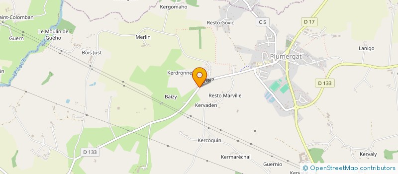 localisation de l'entreprise MONSIEUR PASCAL MARTIN  PLUMERGAT