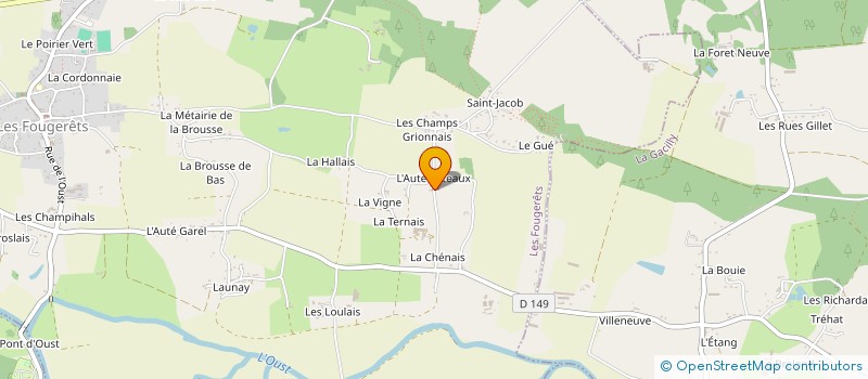 localisation de l'entreprise MONSIEUR PASCAL MARVIER  LES FOUGERETS