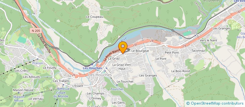 localisation de l'entreprise MONSIEUR PASCAL MAUGIRON  LES HOUCHES