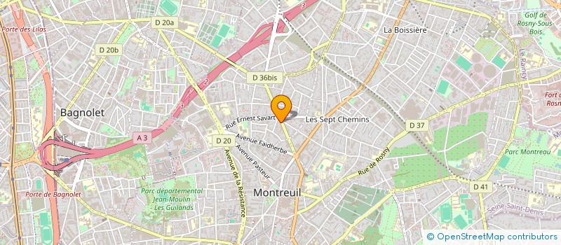 localisation de l'entreprise MONSIEUR PASCAL MENARD à MONTREUIL