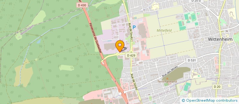 localisation de l'entreprise MONSIEUR PASCAL MENDEL  WITTENHEIM